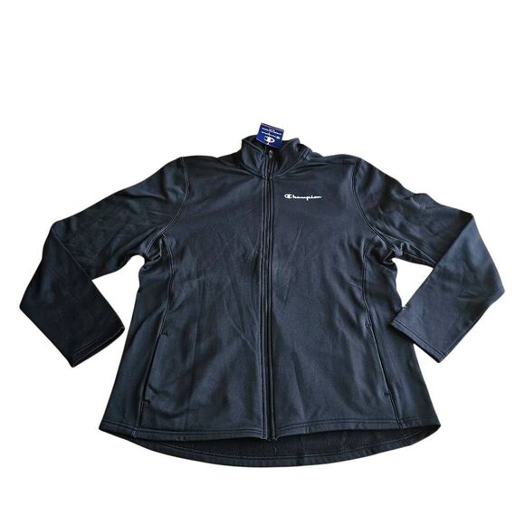 Champion womens Sz 2XL black Zip up light weight jacket - Picture 3 of 7